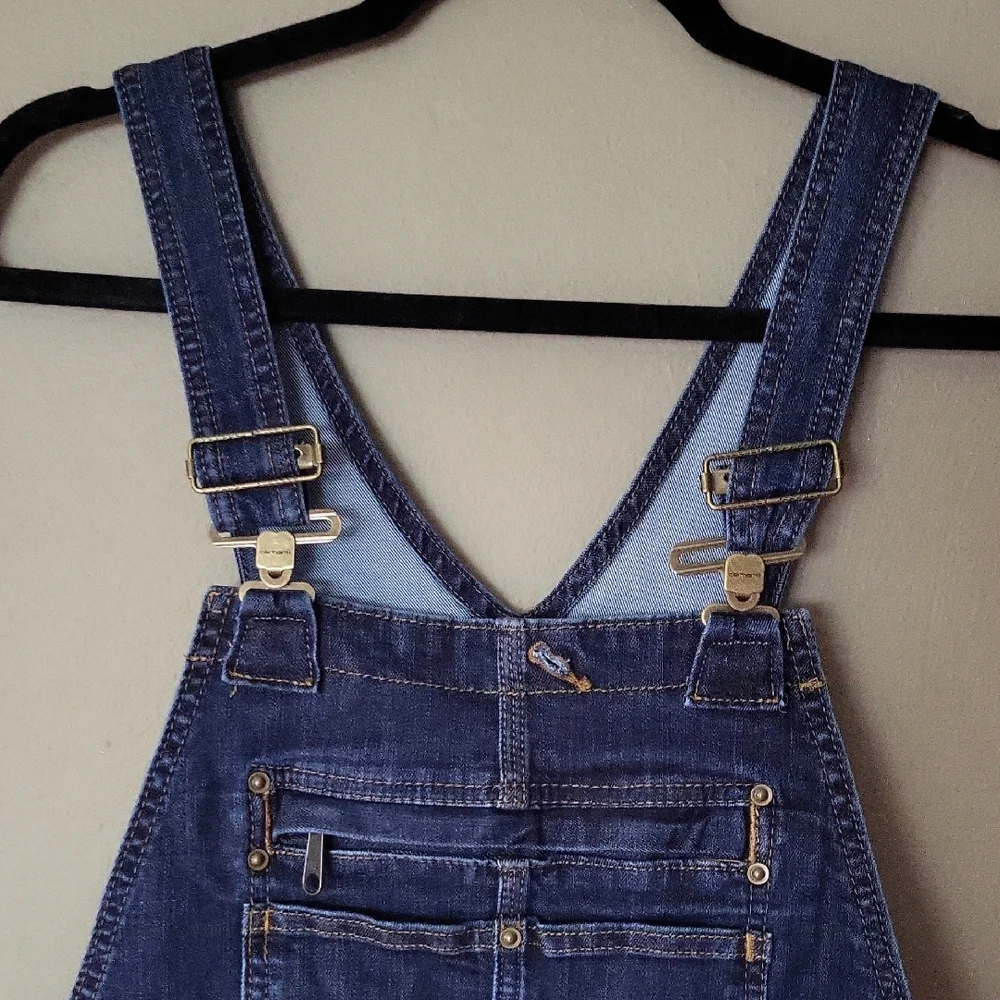 Carhartt Women's Denim Double Front Bib Overalls Size Small 4/6 Tall - Picture 5 of 12